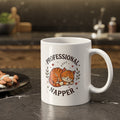 Professional Napper sleeping cat mug