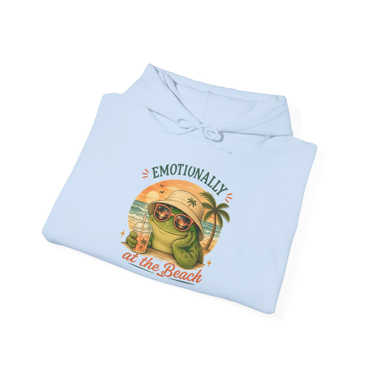 Emotional Support Frog Hoodie – Mentally at the Beach Funny Frog Hoodie