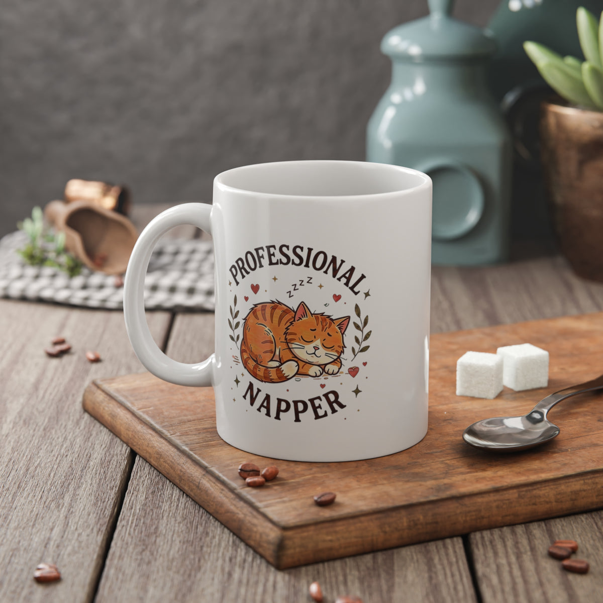Professional Napper Cat Mug – Funny Sleeping Cat Coffee Mug