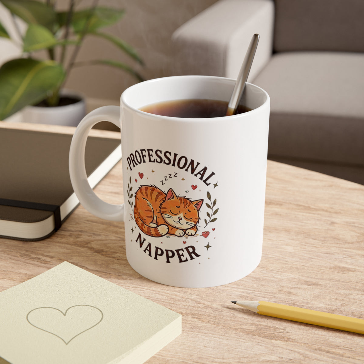 Professional Napper Cat Mug – Funny Sleeping Cat Coffee Mug