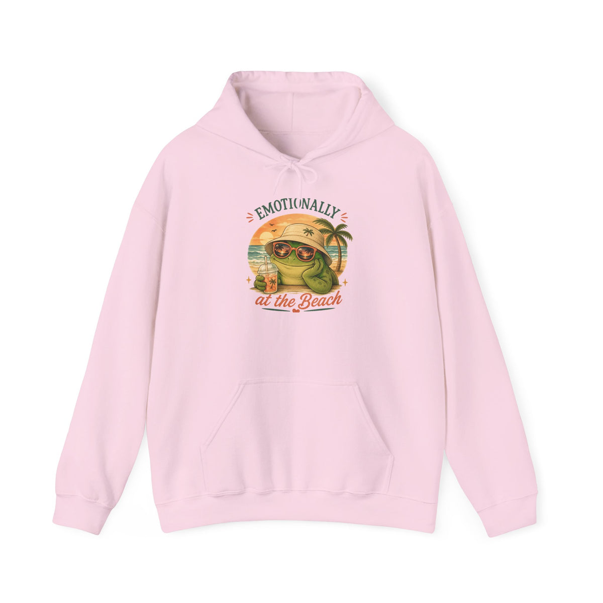 Emotional Support Frog Hoodie – Mentally at the Beach Funny Frog Hoodie