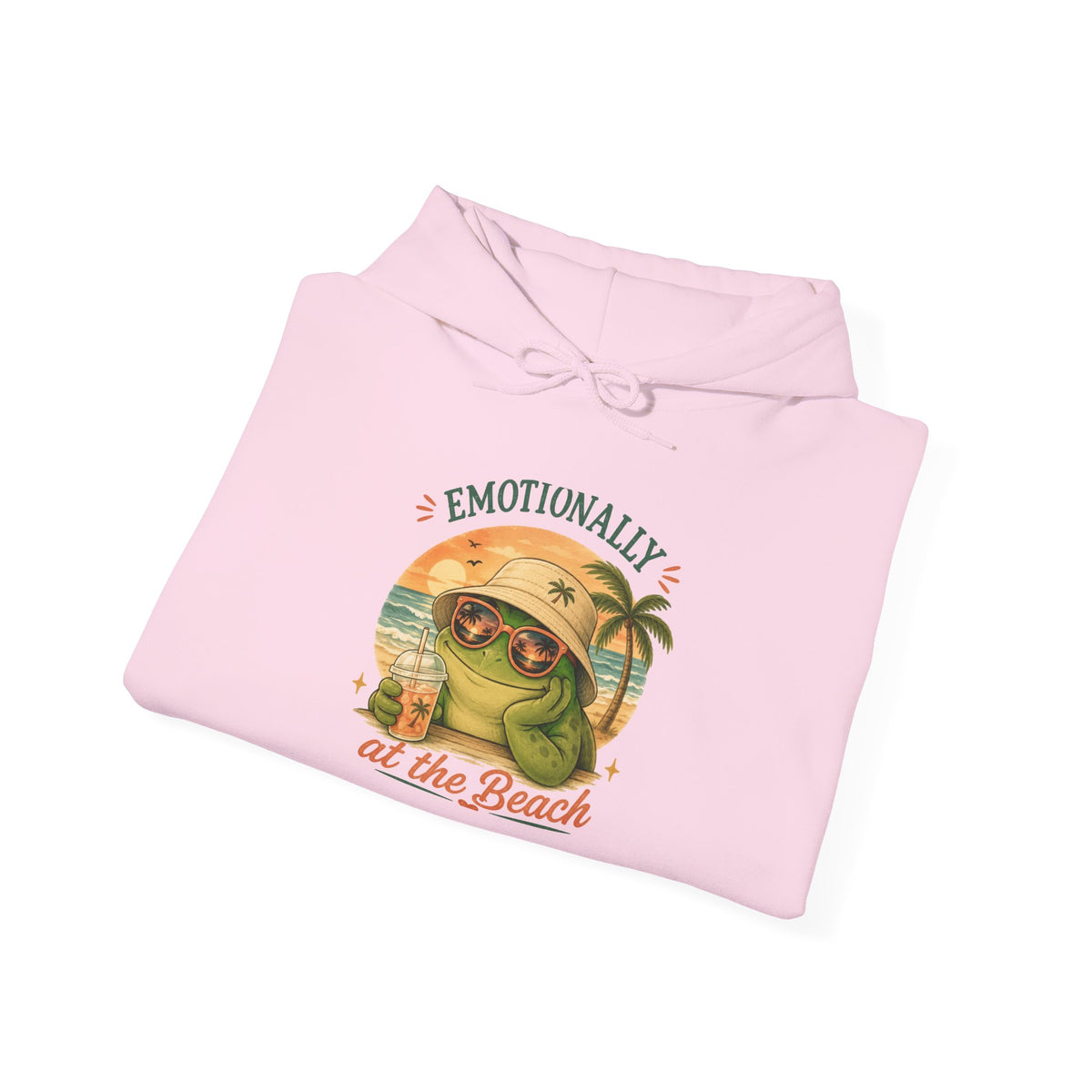 Emotionally at the Beach frog hoodie