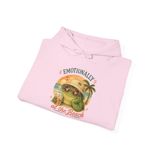 Emotionally at the Beach frog hoodie