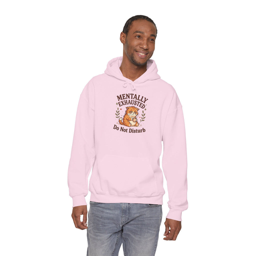Mentally Exhausted Cat Hoodie – Do Not Disturb Funny Cat Hoodie
