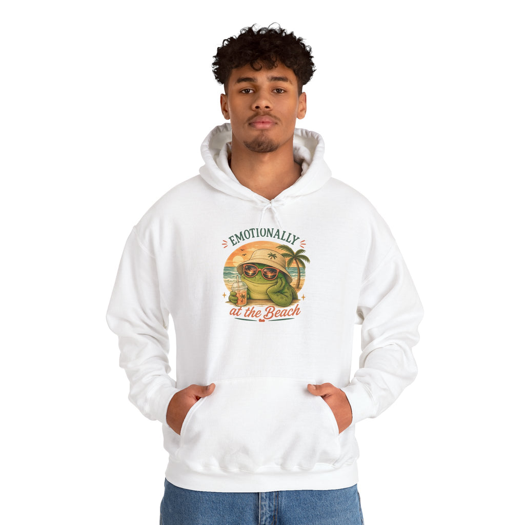Emotional Support Frog Hoodie – Mentally at the Beach Funny Frog Hoodie
