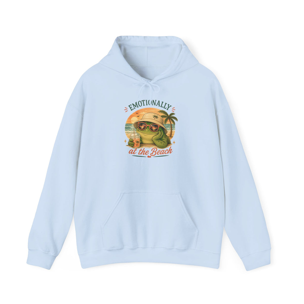 Emotional Support Frog Hoodie – Mentally at the Beach Funny Frog Hoodie