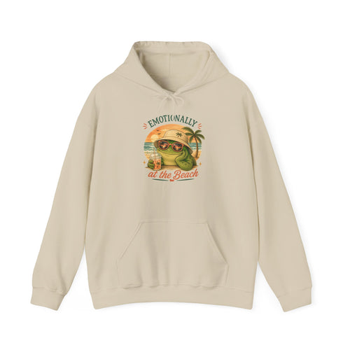 Emotional Support Frog Hoodie – Mentally at the Beach Funny Frog Hoodie