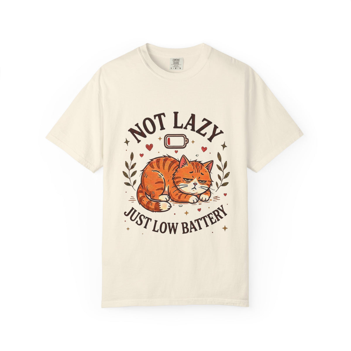 Not Lazy Just Low Battery Cat T-Shirt
