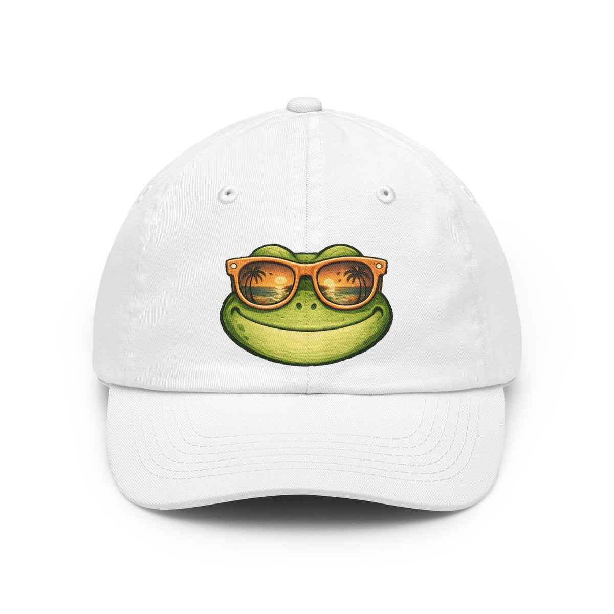 Frog with Sunglasses Dad Hat – Cool Beach Frog Cap