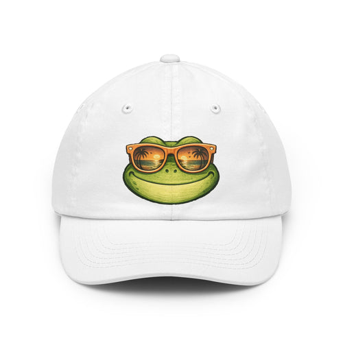 Frog with Sunglasses Dad Hat – Cool Beach Frog Cap